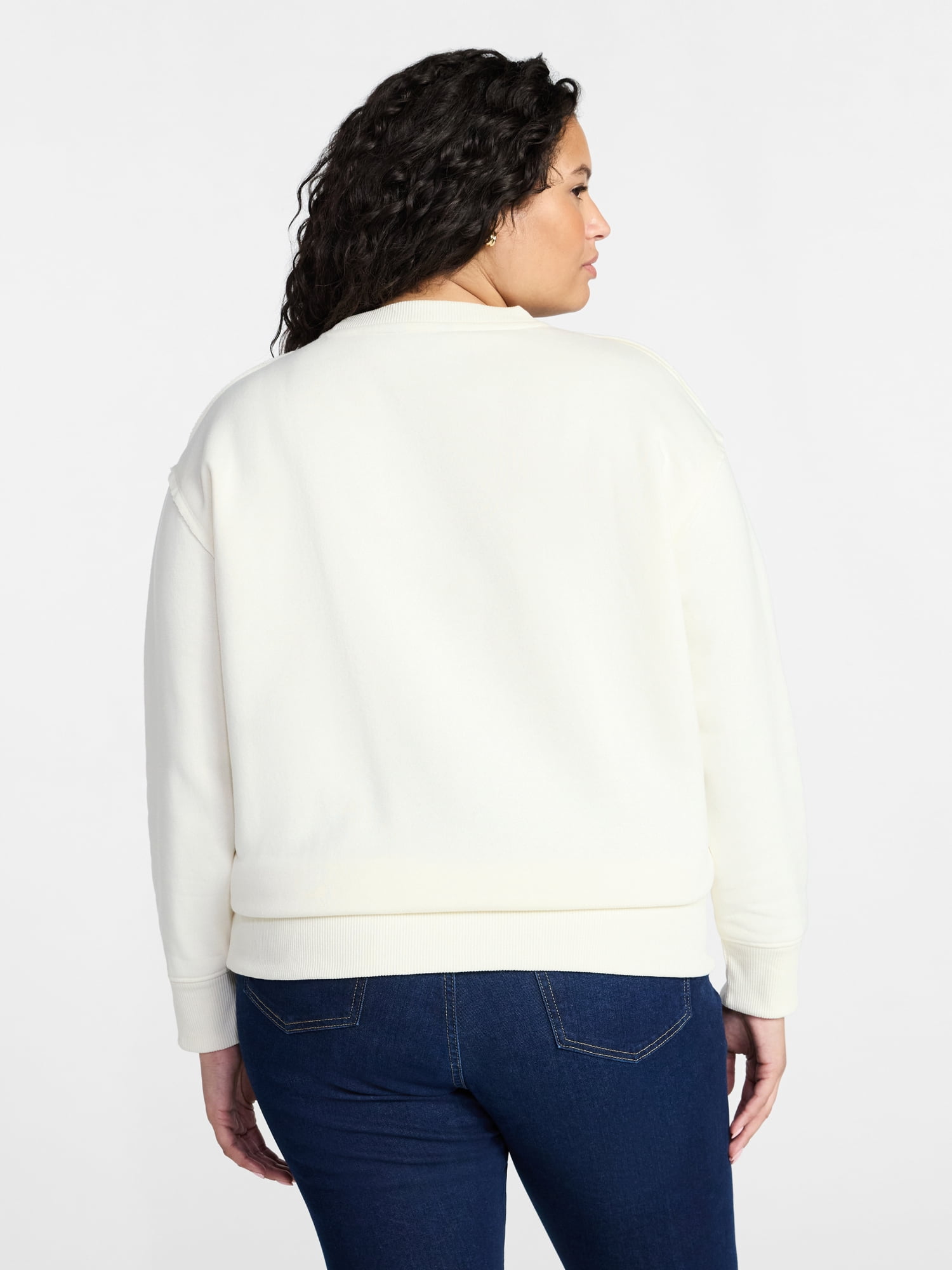 Terra & Sky Women's Plus Size Bon Appetito Graphic Sweatshirt, Sizes 0X-5X