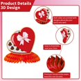 thumbnail image 3 of 9 piezas Vintage Día de San Valentín Corazón de papel 3D Centro de mesa Letreros Adornos de mesa de San Valentín para aniversario de boda, 3 of 5