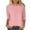 Pink [New Arrivals: Mix, Match & Save], variant on Women's Casual Fashion Loose Round Neck Three Quarter Sleeve T-Shirt Top Blouse Solid Color Breathable Lightweight Spring and Summer Vacation Top | CSEONE,Army Green XL