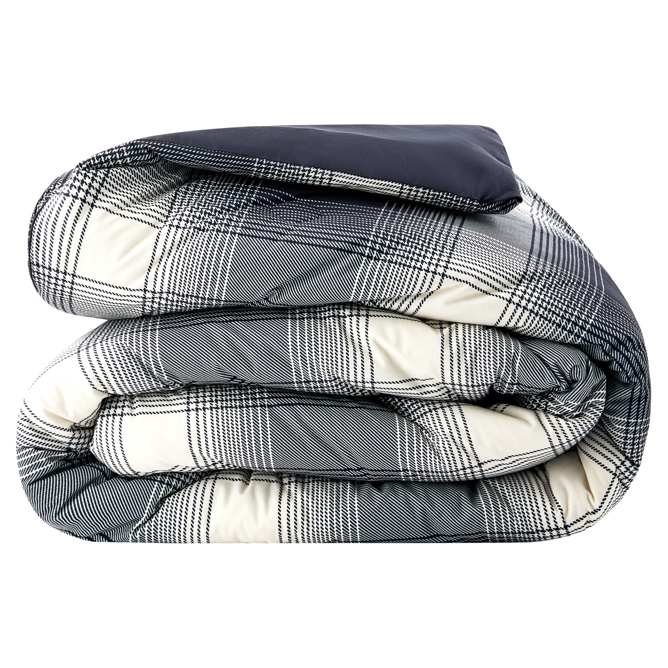 Mainstays Shadow Plaid 3-Piece Grey Comforter Set, Full/Queen