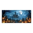 thumbnail image 4 of Spooky Halloween Garage Door Banner 7x16 FT - Glow in Dark Bat Pumpkin Design, Weather Resistant Polyester Outdoor Decor for Yard, Party Photo Background, 4 of 6