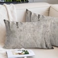 thumbnail image 2 of Gray Brown Throw Pillow Covers, Vintage Shabby Texture Making Old Soft Breathable Pillow Cases with Invisible Zipper for Sleeping, Toddler Pillowcases for Couch Bed Sofa Chair 12x20 Inches, 2 of 9