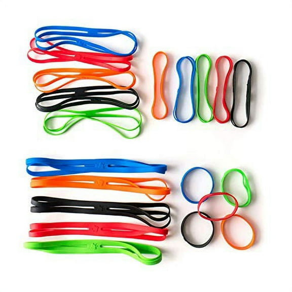 Grifiti Band Joes Cross Style 4, 6, 9, 12 Inch Assorted 20 Pack X Shape Wrist, Books, Cameras, Art, Cooking, Wrapping, Exercise, Bag Wraps, Dungies, Silicone Rubber