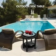 thumbnail image 3 of Nalone HDPE Adirondack Outdoor Side Table, Double Layer With Shelf All Weather Use Patio End Table, Outside Coffee Side End Table, Black, 3 of 7