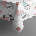 thumbnail image 5 of Pink Cow Milk Pattern Square Tablecloth,Waterproof Square Table Cover,Wipeable Spillproof Washable Table Cover for Home Kitchen Party Decor 60"x60"(152x152cm), 5 of 6