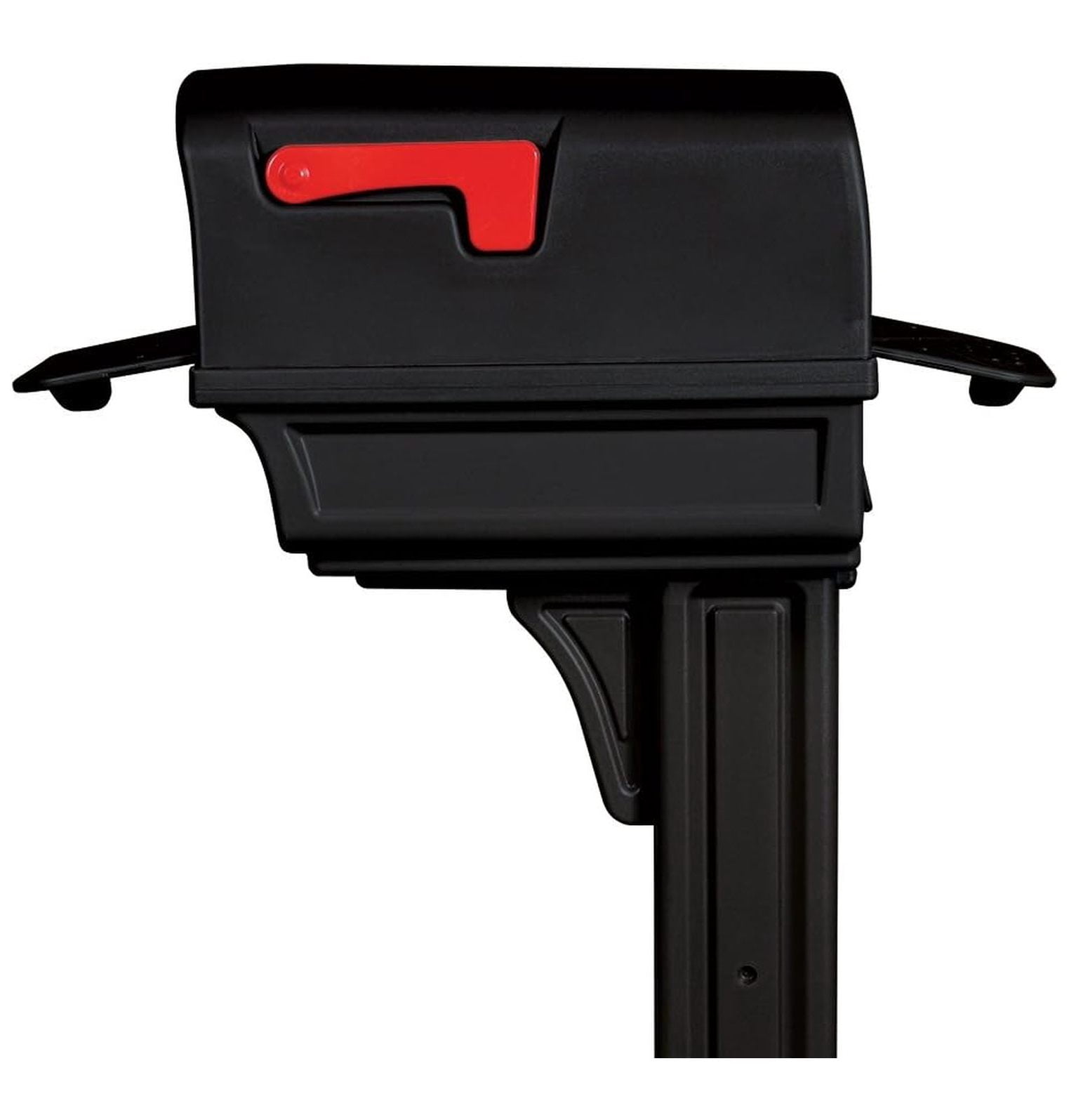 Gibraltar Ggc1b0000 Gentry All-in-one Plastic Mailbox & Post Combo, Black