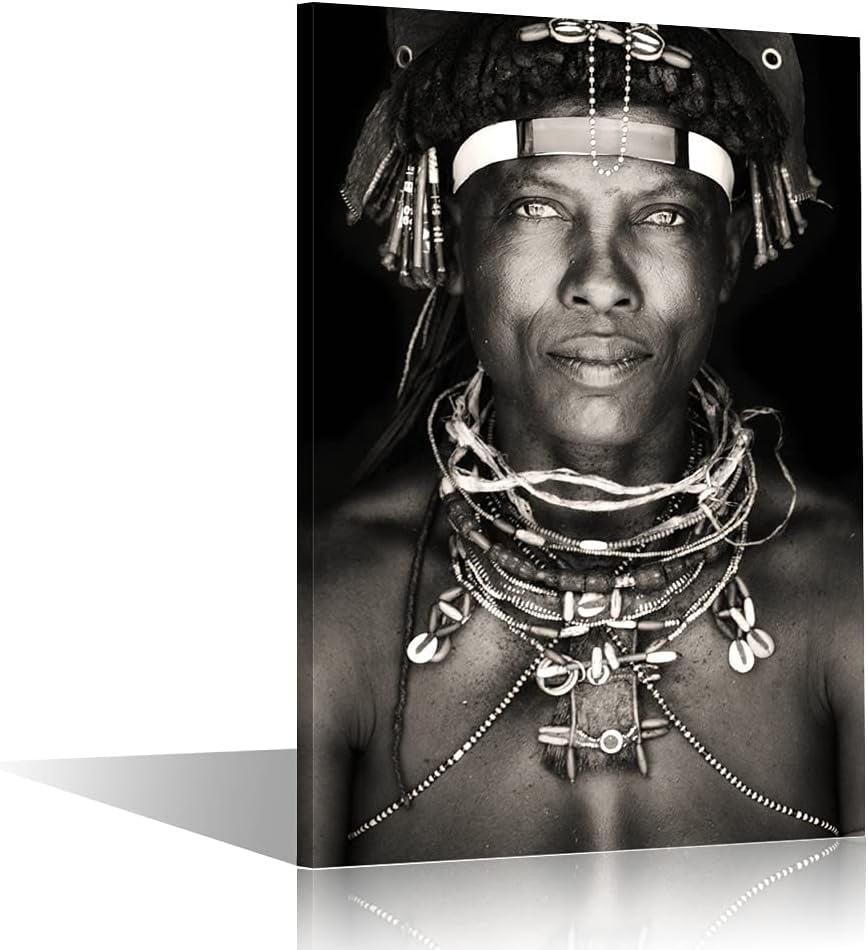 African American Home Decor Black and White Paintings African Men