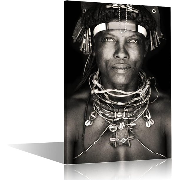 African American Home Decor Black and White Paintings African Men