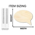 thumbnail image 2 of Unfinished Wood Speech Bubble Shape 5" / 1/8", 2 of 4