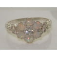 thumbnail image 5 of LBG 10k White Gold CubicZirconia & Opal Womens Promise Ring - Size 9, 5 of 5