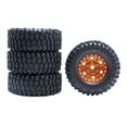 thumbnail image 2 of 4x neumáticos de rueda de goma para coche , actualización 24 para camiones Axial SCX24, modelo de accesorios para Dorado Hugo ruedas de oruga rc, 2 of 8