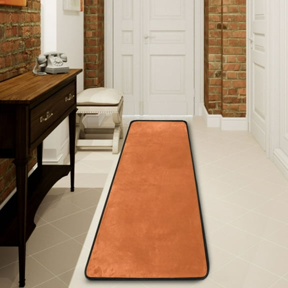 Ryvnso Dark Orange Paint Hallway Runner Rugs Floor Carpet Non Slip Entryway Mat 2' x 6'