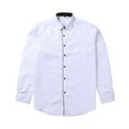 thumbnail image 3 of Fashion Men‘s Formal Long Sleeve Shirt Solid Color Button Up Business Work Dress Top, 3 of 6