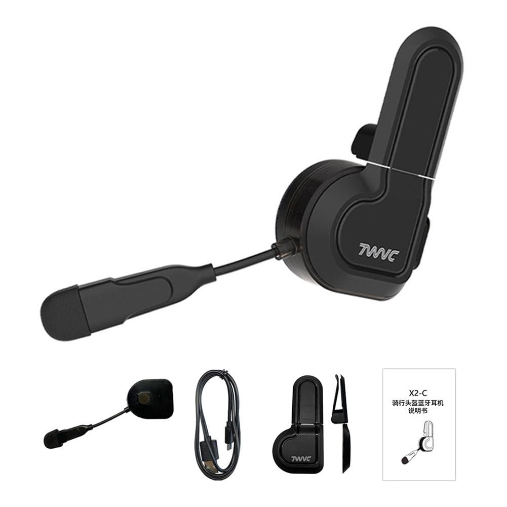 Bluetooth Helmet Headset with Noise Reduction and 40mm Stereo Speakers, Wireless Motorcycle Headset with IPX6 Waterproof and Voice Control
