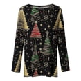 thumbnail image 5 of FDGIU Plus Size Christmas Tops for Women, Funny Xmas Tree Graphic Long Sleeve Tunic, Festive Holiday Tee, 5 of 5