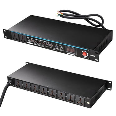 Yescom 10 Outlets G-type Rack Mountable 30 Amp Power Conditioner with LED Display