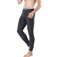 thumbnail image 3 of MAWCLOS Men Fleece Elastic Waist Leggings Winter Stretchy Bottoms Deep Gray M, 3 of 3