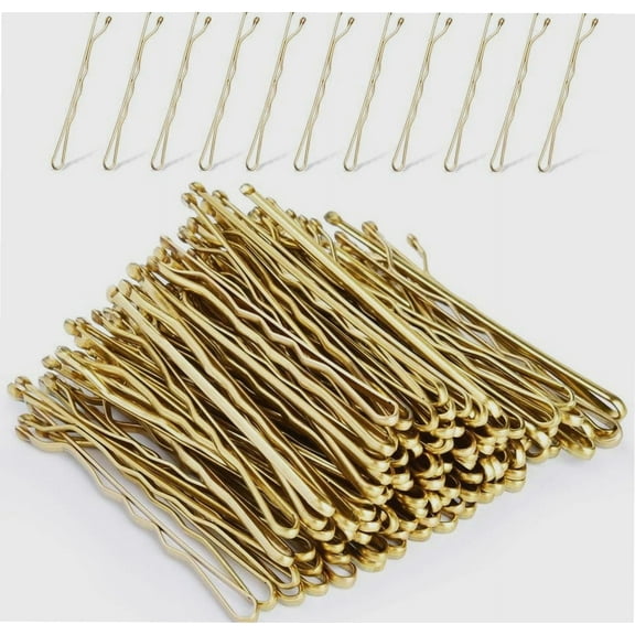 Blonde Bobby Pins, 120 Pcs Hair Pins Hair Grips Blonde for Women with Box(5 cm/2Inches)