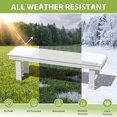 thumbnail image 3 of SERWALL Outdoor Bench, HDPE Backless Patio Bench, Weather-Resistant Garden Bench for Porch, Yard & Backyard, White, 3 of 10