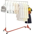 thumbnail image 1 of VEVOR Z Rack, Base Industrielle Z Rack à Vêtements, Hauteur Réglable Rack à Vêtements Roulant Z, Acier Robuste Base Z Rack à Vêtements avec Roulettes Verrouillables pour Maison Magasin de Vêtements Usage Commercial (Rouge), 1 of 9