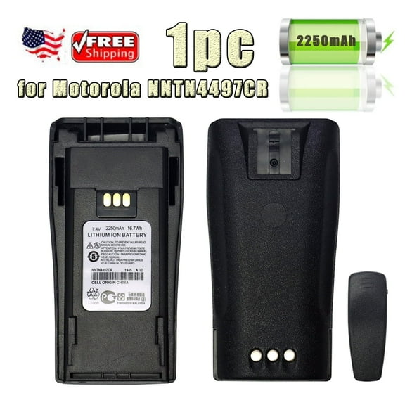 Replacement Battery for Motorola CP150 CP200 CP200D CP200XL CP200XLS CP140 CP160 CP150 ,NNTN4497CR 7.4V Battery with Belt Clip,2250mAh
