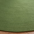 thumbnail image 3 of SAFAVIEH Braided Kader Solid Reversible Area Rug, Olive/Green, 3' x 3' Round, 3 of 7