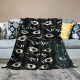 thumbnail image 2 of BCIIG Black Cat Blanket Cute Cartoon Cats Silhouettes Animal Throw Blankets Gifts for Kids Adults Lightweight Soft Fleece Cozy for Sofa Couch Bed Room Travel Valentines Day Decor   40x50in, 2 of 6