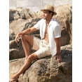 thumbnail image 3 of COOFANDY Men's Camp Shirts Casual Lightweight Beach Button up Short Sleeve Shirt, 3 of 7