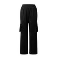 thumbnail image 3 of DuoJiaJ Women's Solid Color Athletic Casual Pants Workwear Sweatpants Pockets Long Pants Lightweight Casual Pants Women, 3 of 5