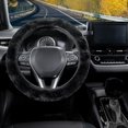 thumbnail image 2 of 2 Pcs Plush Steering Wheel Cover Set with Gear Shift Cover, 15 Inch Universal Soft Faux Fur Fluffy Auto Interior Accessories, Warm Winter Car Decor, 2 of 12