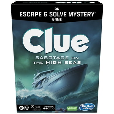 Clue Board Game Sabotage on the High Seas, Clue Escape Room Game, Cooperative Family Game