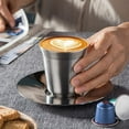 thumbnail image 4 of Tasse à Espresso en Acier Inoxydable Isolée à Double Paroi, Capsule, Tasse à Café, Gobelet en Métal, Tasse de Demitasse pour Boire, pour la Maison, Intérieur Ou Extérieur, 4 of 7