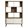 thumbnail image 6 of Bookcase Bookshelf Rack, Walnut Brown, Wood, Living Dining Room Kitchen Cafe Bistro Hospitality Restaurant, Modern Contemporary, HB37783, 6 of 9