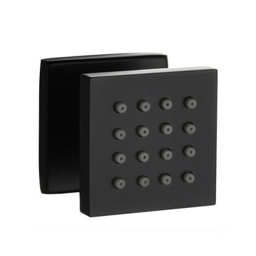 Shower Body Spray Jets Square Solid Brass Body Spray Shower Jet Massage Black