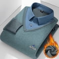 thumbnail image 2 of Camisa informal de dos piezas de lana gruesa y polar de invierno para hombre, camisa básica de punto, ropa de hombre de talla grande, 2 of 5