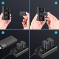 thumbnail image 3 of Neewer NP-FW50 Battery Charger Set, 2-Pack 1100mAh for ZV-E10/A7/A7R/A7S/RX10 Series, Micro USB & Type-C Dual Charger, 3 of 8