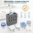 thumbnail image 4 of 2Pcs Adjustable Toilet Tank Tablet Holder Hanging Silicone Basket Carrier with Rustproof Hook for Bowl Cleaner and Bleach Tablet Hanger Pouch Organizer, 4 of 10