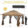 thumbnail image 2 of AVAWING 12x12 ft Outdoor Pop-up Canopy Tent with Sidewalls-for Backyard Events, Brown, 2 of 7