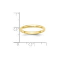 thumbnail image 3 of Solid 10k Yellow Gold 2.5mm Plain Classic Dome Men's Wedding Band Ring Size 13.5, 3 of 4