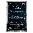 thumbnail image 1 of Dicksons Inc Throw Mr&Mrs 3 Escrituras Blk&Wht, 1 of 1