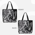 thumbnail image 2 of Easygdp Gothic Skull Floral Art Bolsa Tote para Mujer, Bolso de Hombro para Trabajo, Playa, Viajes, Compras y Supermercado, 2 of 7