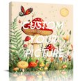 thumbnail image 2 of Red Mushroom Wall Art Painting on Canvas, Watercolor Spring Summer Floral Canvas Art Home Prints Wall Art Framed Modern Artwork for Living Room Bedroom Wall Decor 12x12in, 2 of 9