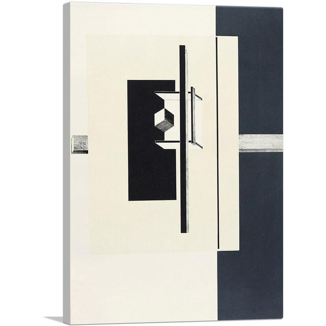 ARTCANVAS Proun 1E 1919 Canvas Art Print by El Lissitzky - Size: 26" x 18" (0.75" Deep)