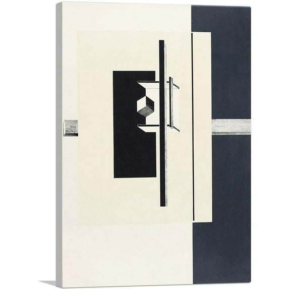 ARTCANVAS Proun 1E 1919 Canvas Art Print by El Lissitzky - Size: 60" x 40" (0.75" Deep) (3-Piece)