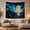 Aurora Moon Lake, variant on Nocturnal Forest With Milky Way and Full Moon, Mystical Digital Art for Nature Lovers, Celestial Wall Decor, Housewarming Gift Tapestry Wall Hanging for Bedroom and Living Room