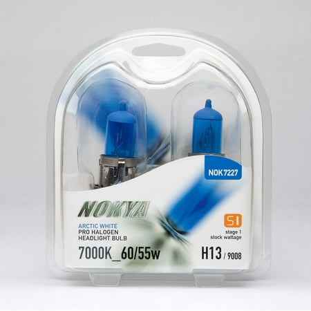 Nokya 9006 Arctic Nokya H13 (9008) Arctic White Stage 1 7000K Pro Halogen Headlight / Fog Light Car Light Bulb Replacement One Pair NOK7227 ()