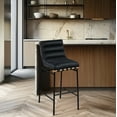 thumbnail image 2 of Meridian Furniture Burke Black Vegan Leather Bar Stool, 2 of 7