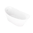 thumbnail image 4 of ANGELES HOME 67" x 31-1/2" Acrylic Freestanding Bathtub Contemporary Soaking White Tub with Chrome Overflow and Drain, 4 of 11