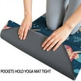 thumbnail image 3 of Dark Blue Mermaid Pattern Hot Yoga Mat Towel Non Slip for Hot Yoga - Quick-Drying Yoga Mat Cover with 4 Corner Pockets with Travel Bag - Hot Yoga Towel Non Slip 74"x26", 3 of 6