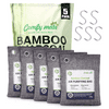 5 Pack Bamboo Charcoal Air Purifying Bags with Hooks,Charcoal Bags Odor Absorber for Home,Odor Eliminator,Closet Deodorizer, Car Air Freshener(5 Pack, 200g Each)